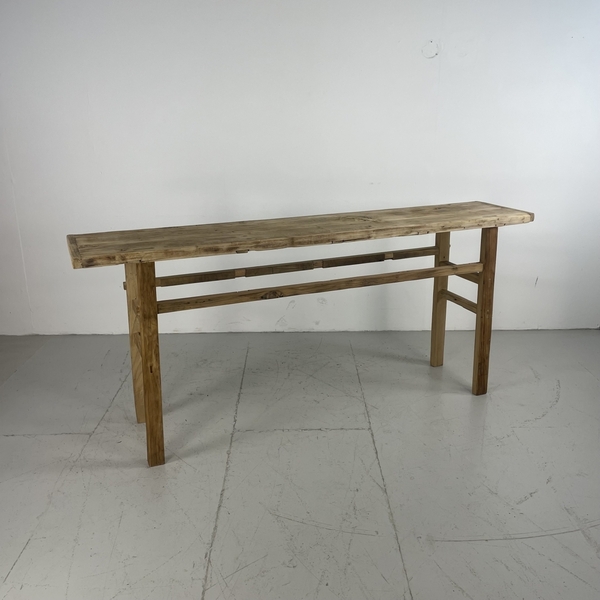Rustic Wooden Console Bench Table | Vinterior