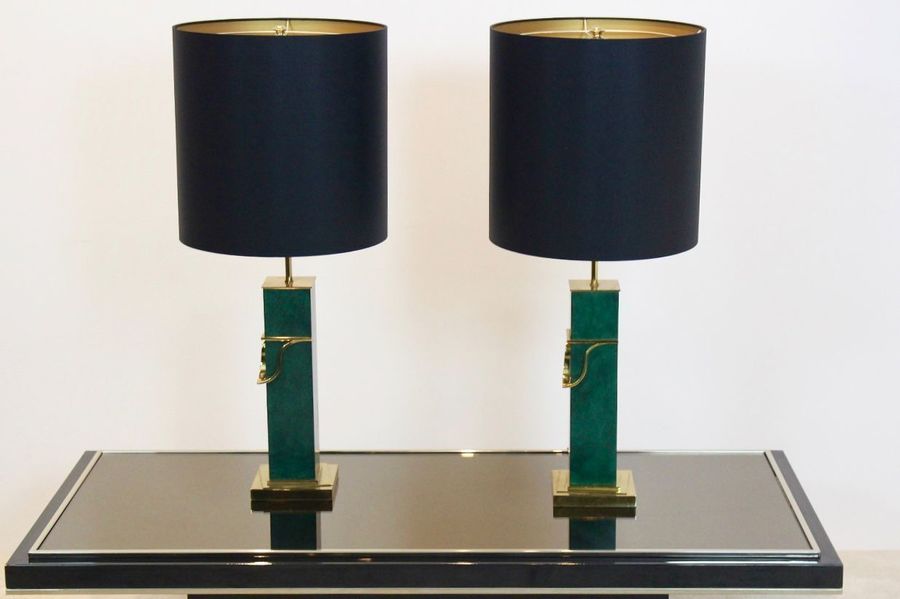 Brass Table Lamps, 1970s, Set Of 2