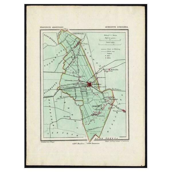 Dutch Municipality Of Scheemda In Groningen, Kuyper, 1865