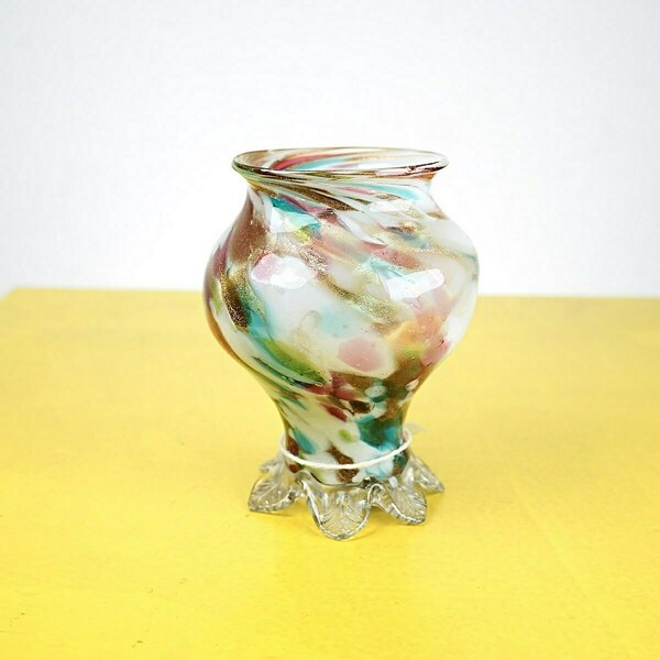Multicolored Murano Glass Vase