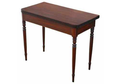Antique Fine Quality C1800 Inlaid Mahogany Folding Card Or Tea Table Side Occasional Furniture