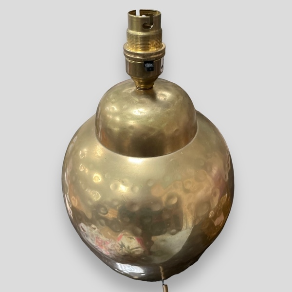 An Attractive Modern Hammered Brass Table Lamp