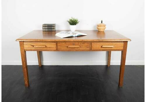 Mid Century Oak Desk Console Table Vintage Retro Furniture