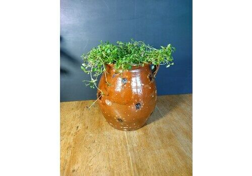 Large Traditional Hungarian Folk Art Pottery Patterned Jug/Vase