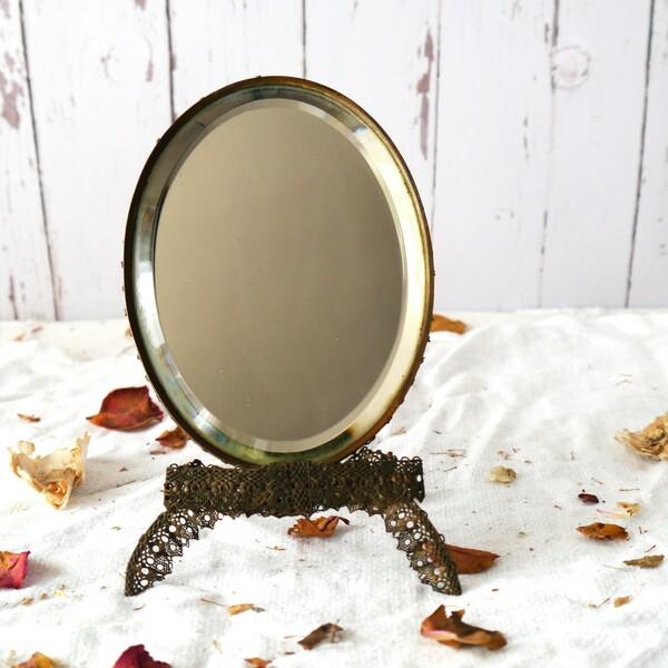 Mini Antique Decorative Bevelled Vanity Mirror