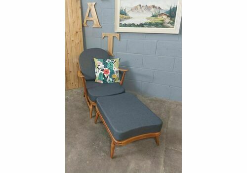 Beautiful Mid Century Ercol 203 And Footstool