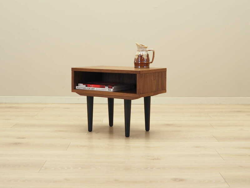 Walnut Bedside Table, Scandinavian Design photo for sale
