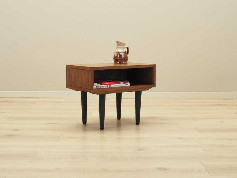 Walnut Bedside Table, Scandinavian Design photo Furniture