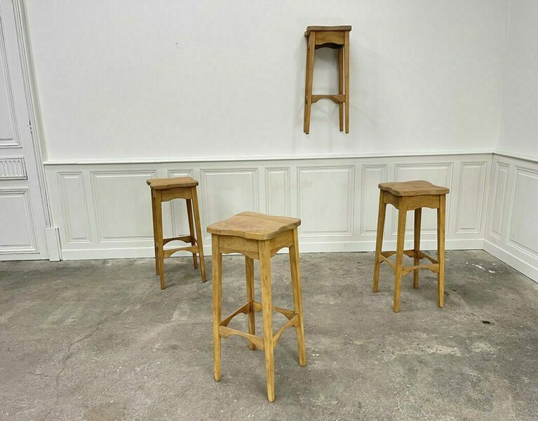 Set Of 4 Brutalist High Stools