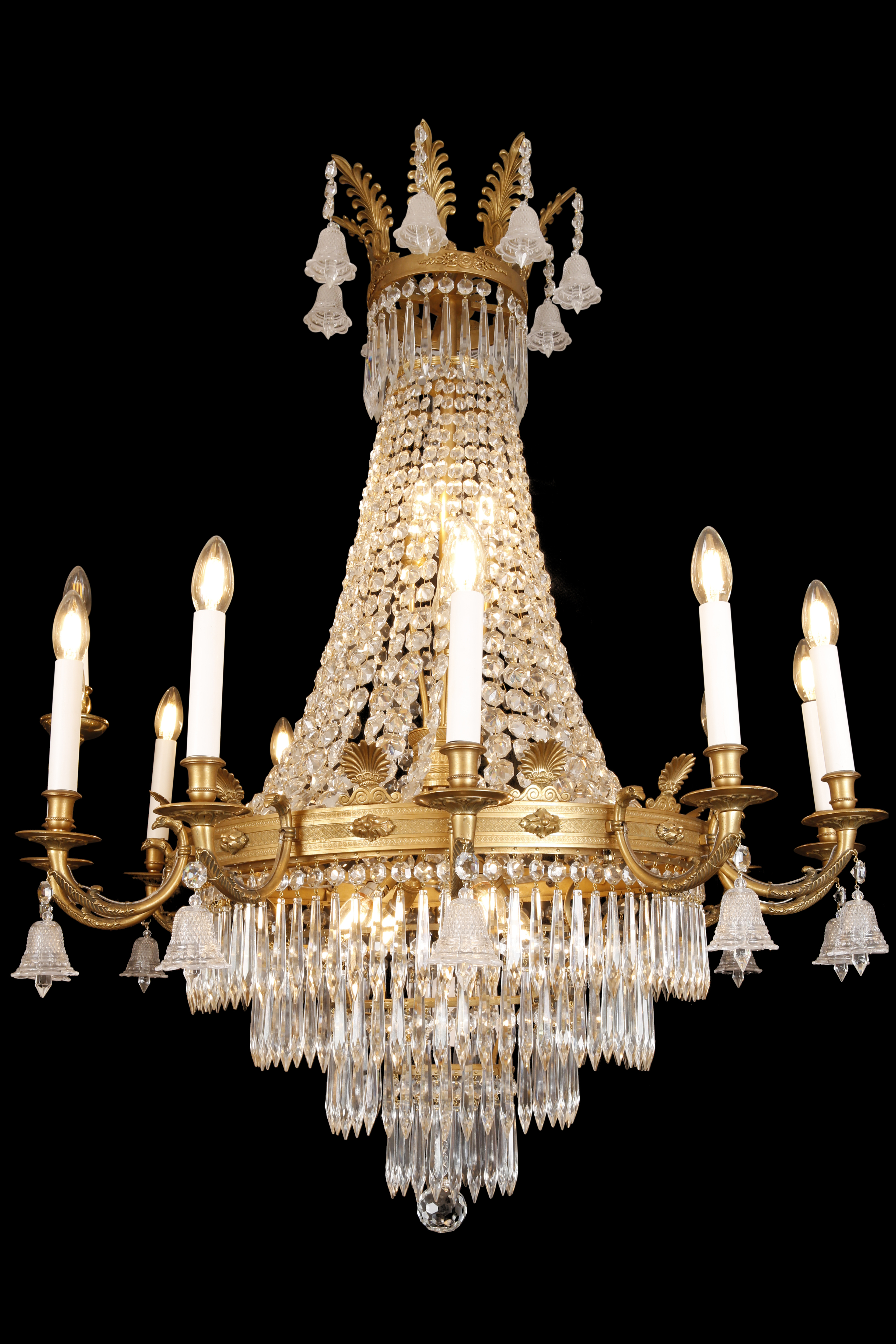 Large Tent And Waterfall Baccarat Style Chandelier Circa 1880 Tap And Hold To Zoom Image Large Tent Waterfall Baccarat Style Chandelier