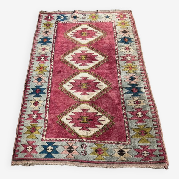 Vintage Pink Persian Rug, 1970s Vinterior