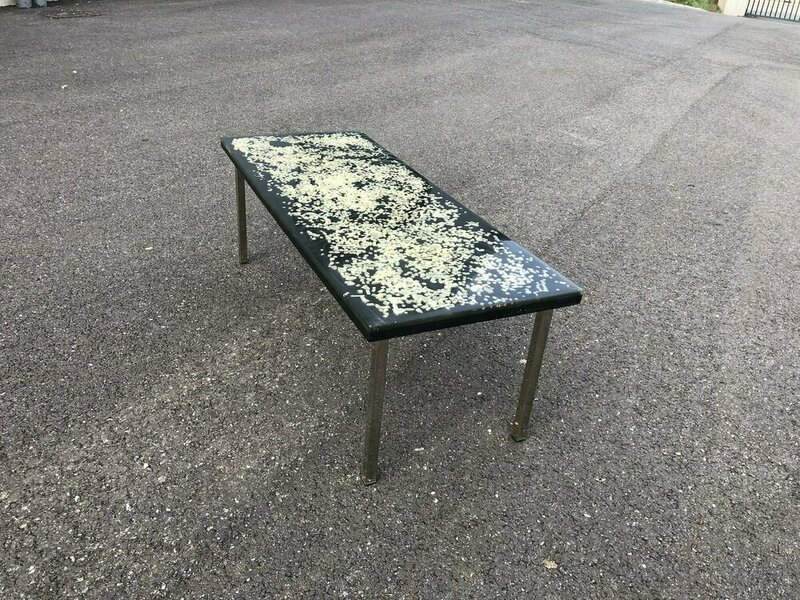 Resin Coffee Table Attributed To Pierre Giraudon, 1970s