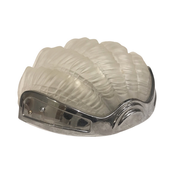 Pair Of Matching Art Deco Clam Shell Wall Lights With Opaque Shells photo buy