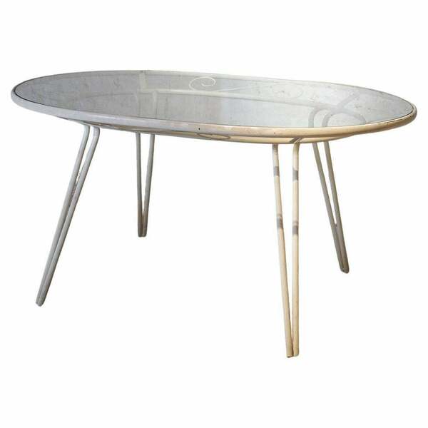 Gio Ponti In The Style Wrought Iron Table From The 1950s
