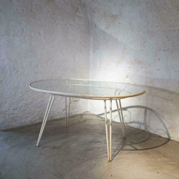 Gio Ponti In The Style Wrought Iron Table From The 1950s photo furniture
