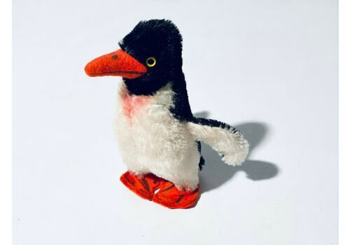 Hermann Stuffed Penguin Toy / 1960s Vintage / Germany