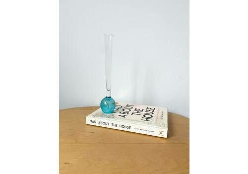 Vintage Glass Vase, Single Flower Vase, Slim Neck Vase