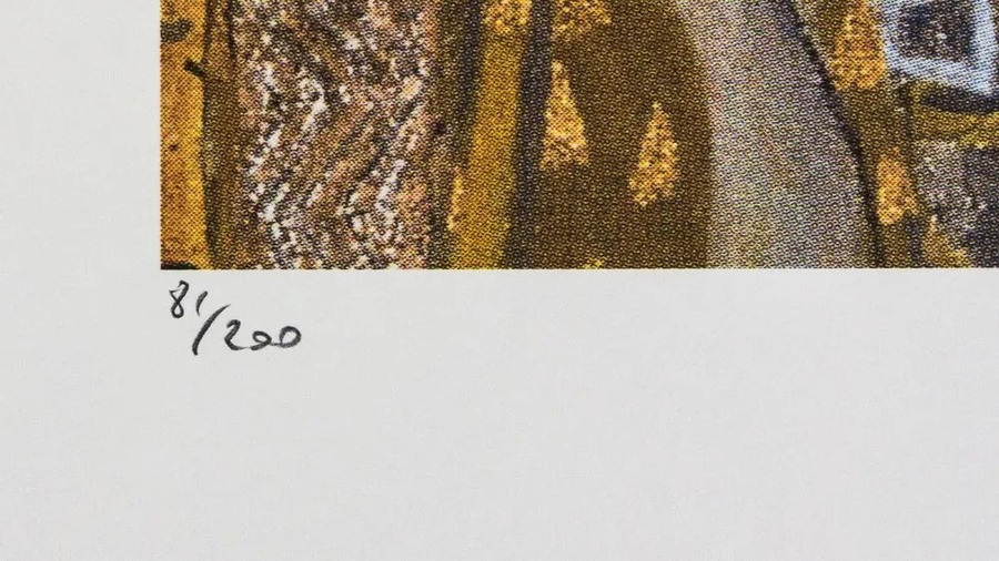 1990s Gustav Klimt "Portrait Of Adele Bloch Bauer" Offset Of Lithograph photo furniture