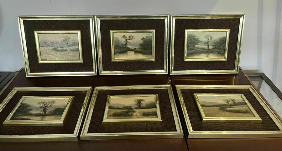 Set Of 6 Michael Hill. Framed & Signed Paintings