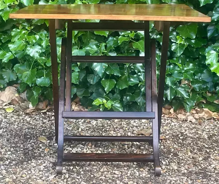 Vintage Meredew Walnut Folding Occasional Table photo furniture