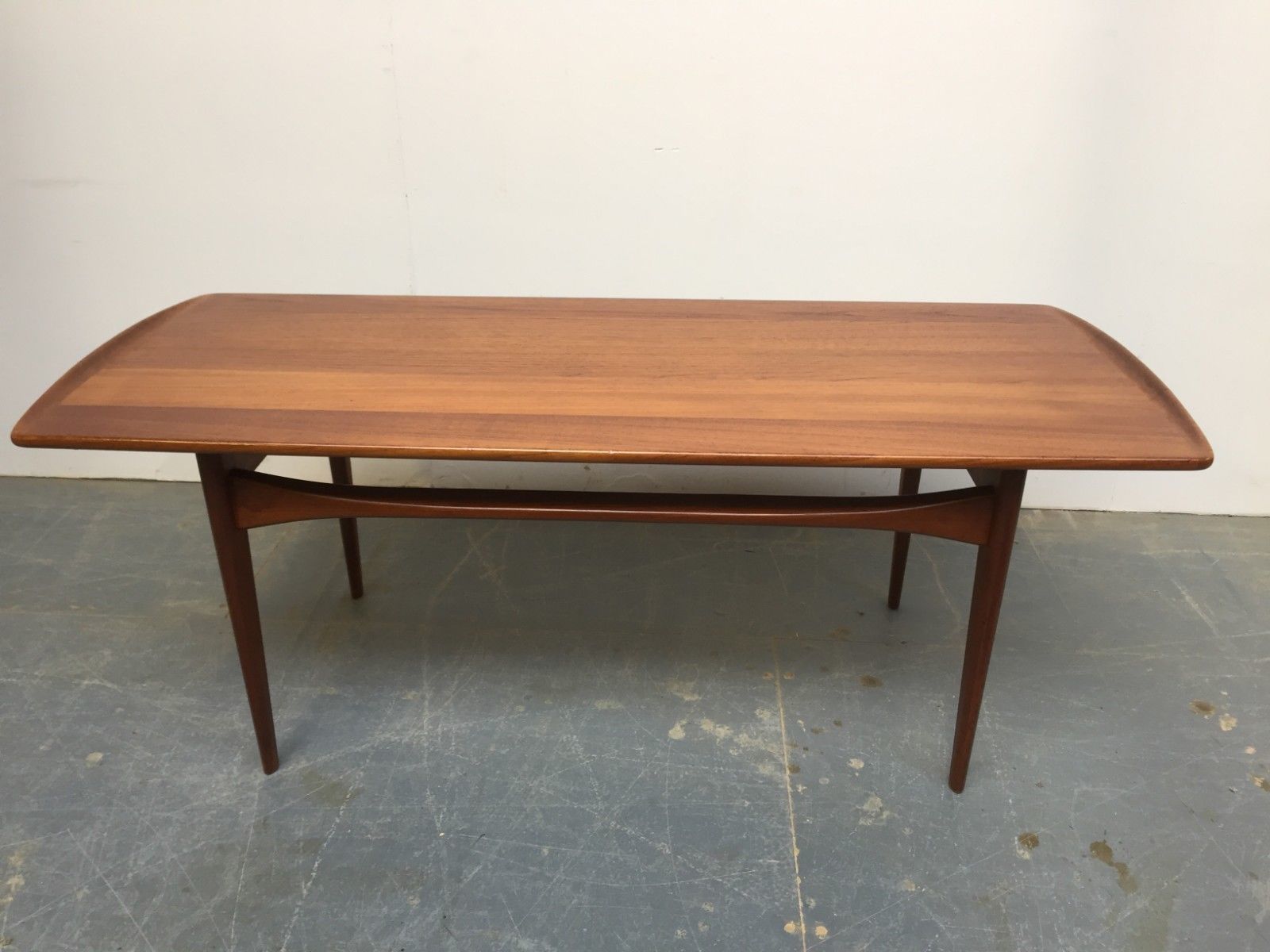 Danish Finn Juhl For France Sons Denmark 1950 Sleigh Style Teak 10