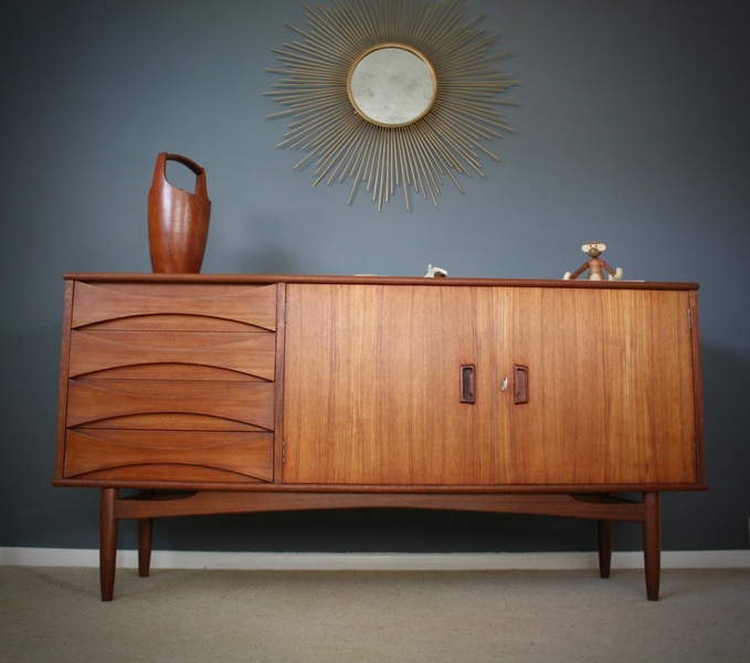 Stunning Danish Mid Century Teak Sideboard Vodder Style ...