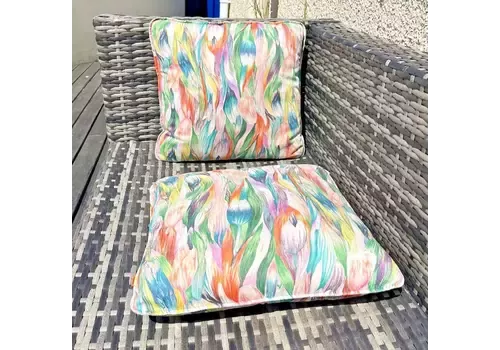 Pair Of 2 Designer Missoni Masters Floral Tulip Colourful Cushions Rrp 170 Euros