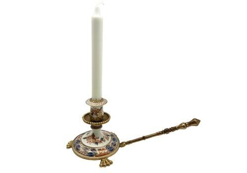 Vintage Limoges Porcelain & Gilt Chamber Stick   Home Decor   Bedroom Decor