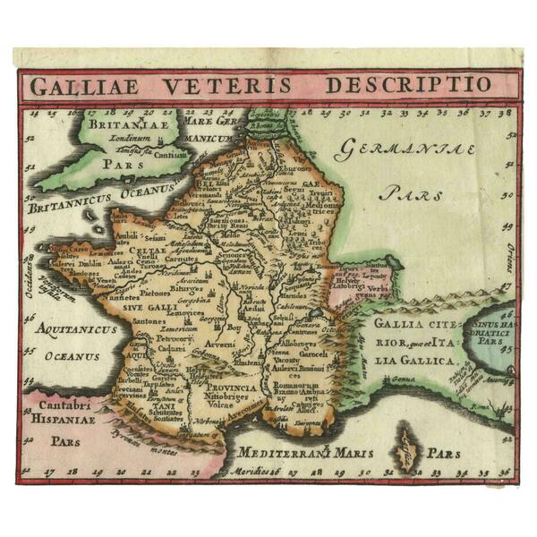 Antique Map Of France By Cluver, 1685