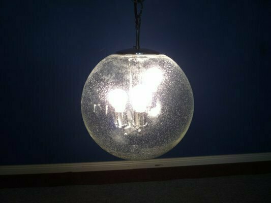 Glass Ceiling Lamp From Doria Leuchten, 1960s photo furniture