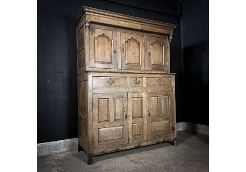 Rustic English Antique Oak Cabinet – Circa 1740