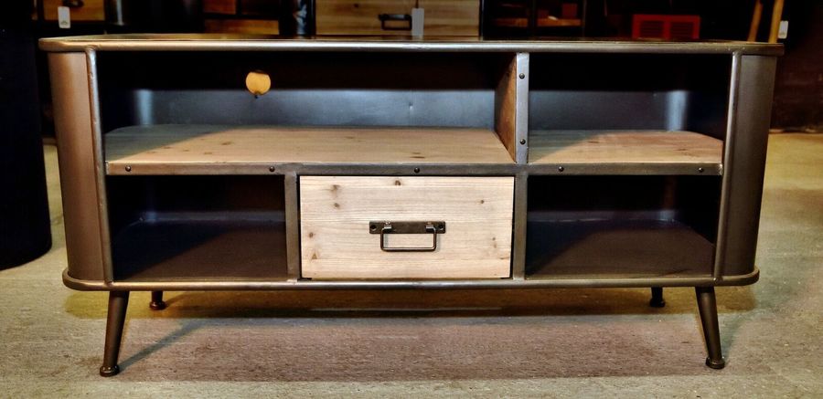 Tv Stand Media Unit Metal And Wood Free Uk Delivery Tv Stand Media Unit Metal And Wood Free Uk Delivery Vinterior