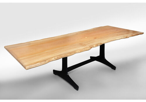 Large Cotemporary London Plane Solid Wood Live Edge Dining Table – 10 Person