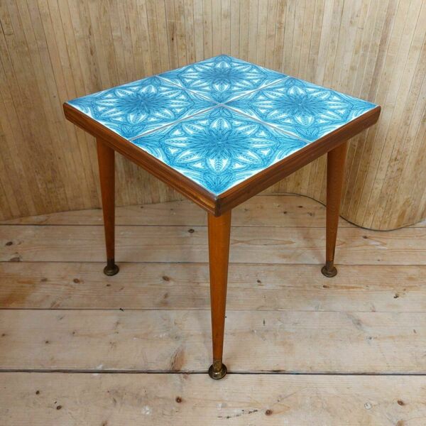 Fab Vintage Retro Mid Century Modern H R Johnson Handmade Small Tiled Table