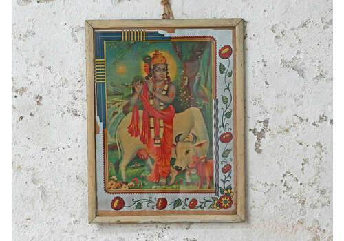 Old Indian Wall Print   Durga, Oriental