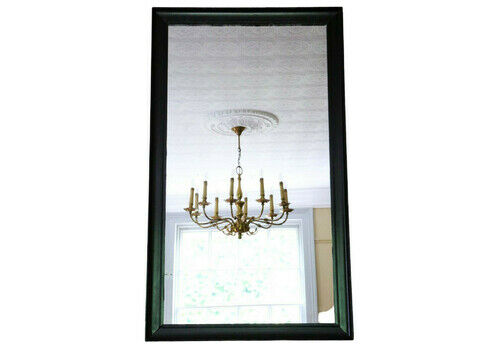 Antique Large C1900 Ebonised Overmantle Wall Mirror – Quality Simple Design