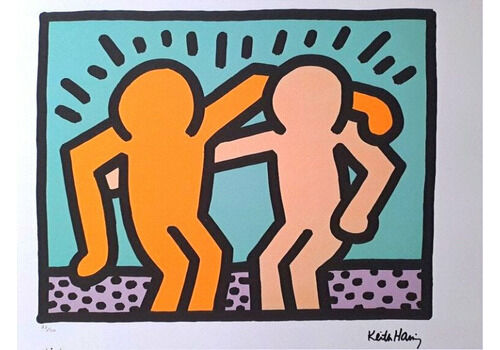 Keith Haring Friendship 1980s Lithograph