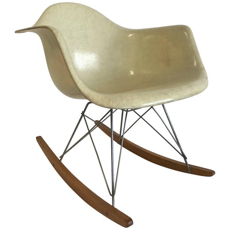 Charles Eames Zenit Rar Rocker Chair First Edition Rope Edge Colour Lemon Charles Ray Eames Herman Miller Vinterior