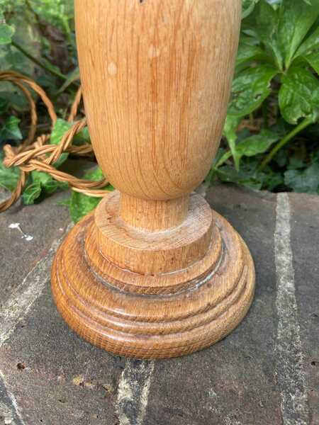 Retro Wooden Table Lamp – Mid Century Modern Vibes   Working Lamp photo furniture