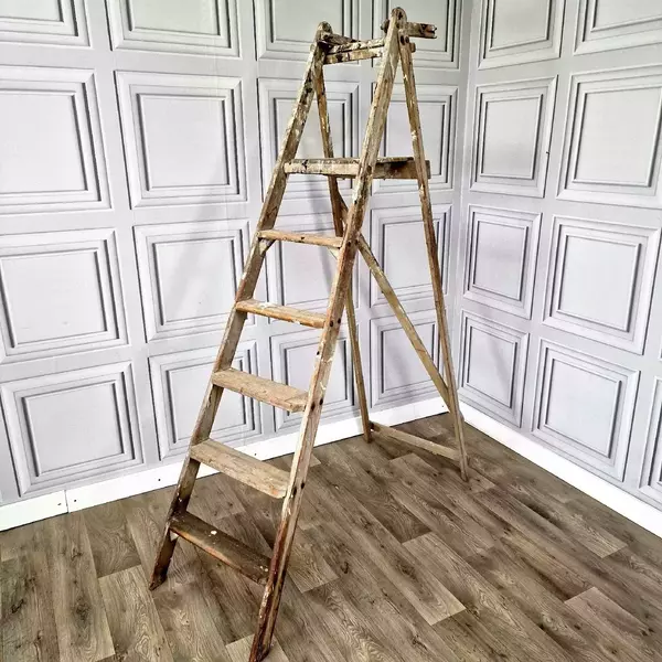 Vintage Wood Folding Ladder Vintage Wooden Folding Step Ladder Stool