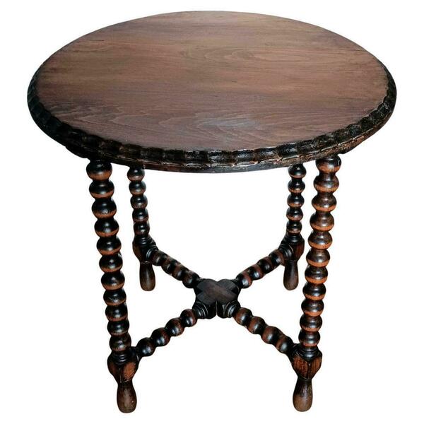 Coffee Table Turned Legs Spain 19th Or Early 20th Century Vinterior