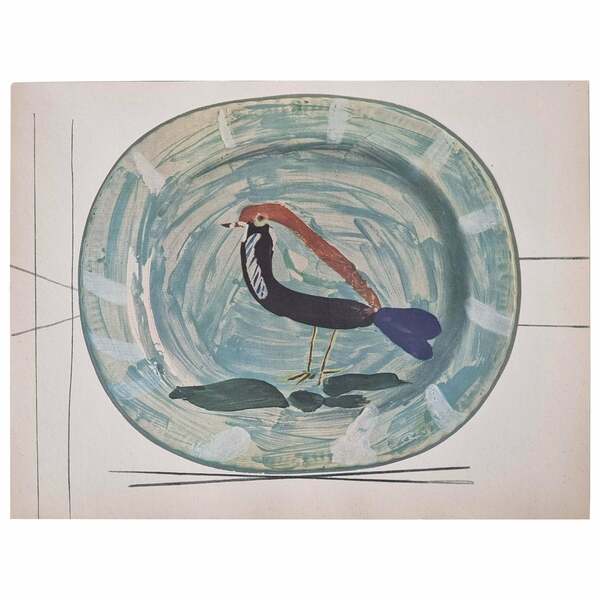 Albert Skira Print Of A Bird From "Céramiques De Picasso" Art Folio