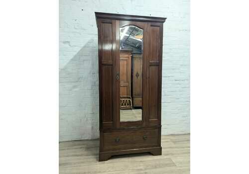 Edwardian Inlaid Mahogany Compact Wardrobe