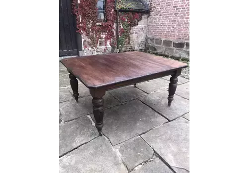 Quality Original Rustic Antique Solid Mahogany Kitchen Dining Table Seats 8