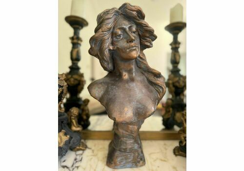 Large Bust Statue   Bronze Bust Of Judith After Goyeau Heavy