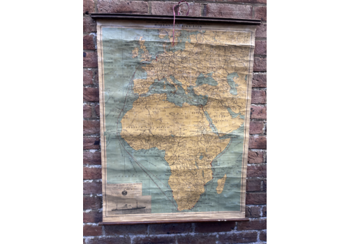 Linen Backed Holland Africa Line (Vns) Agents Route Map 1950 Oranjefontein