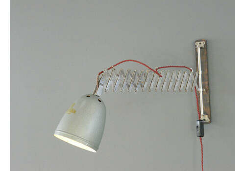 Wall Mounted Industrial Scissor Lamp By Braun Circa 1950s