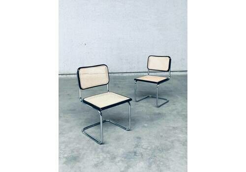 Bauhaus Design Cesca Dining Chair Set, Italy 1980