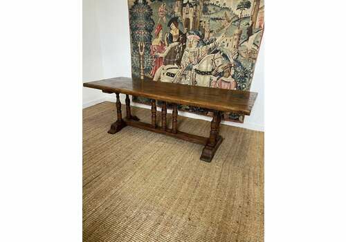 Louis XVI Style Oak Refectory Table / Farmhouse Table