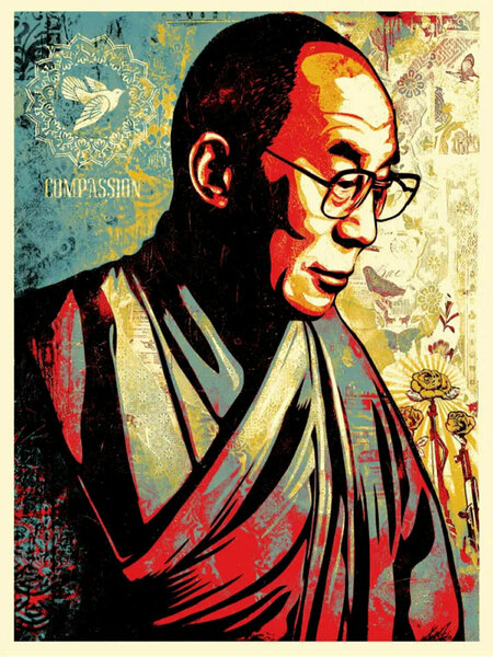 Shepard Fairey Dalai Lama Compassion, 2022
